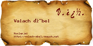 Valach Ábel névjegykártya